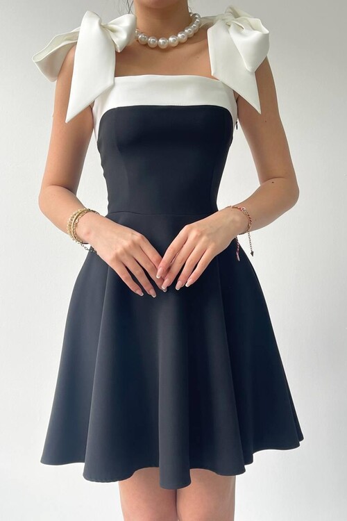 Cloche Shoulder Bow Dress