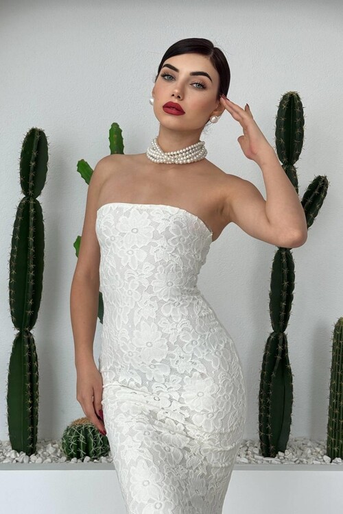 Combar Straplez Elbise