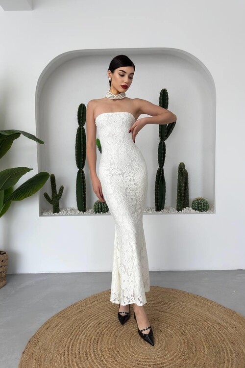 Combar Straplez Elbise