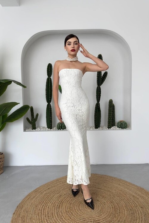 Combar Straplez Elbise