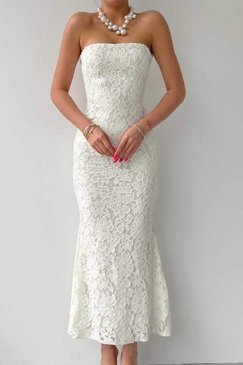 Combar Straplez Elbise