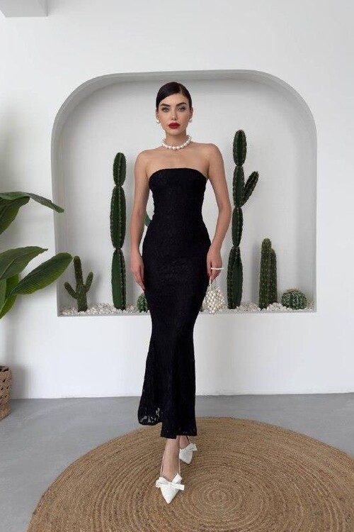 Combar Straplez Elbise