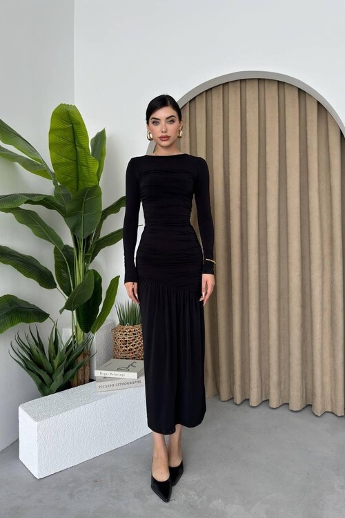 Costa Pile Detay Elbise