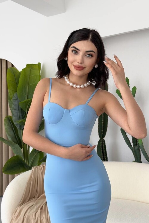 Dominic Midi Dress with Gathered Skirt