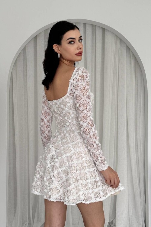 Fers Çiçek Detay Elbise