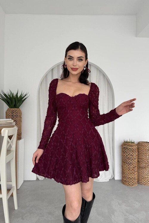 Fers Çiçek Detay Elbise