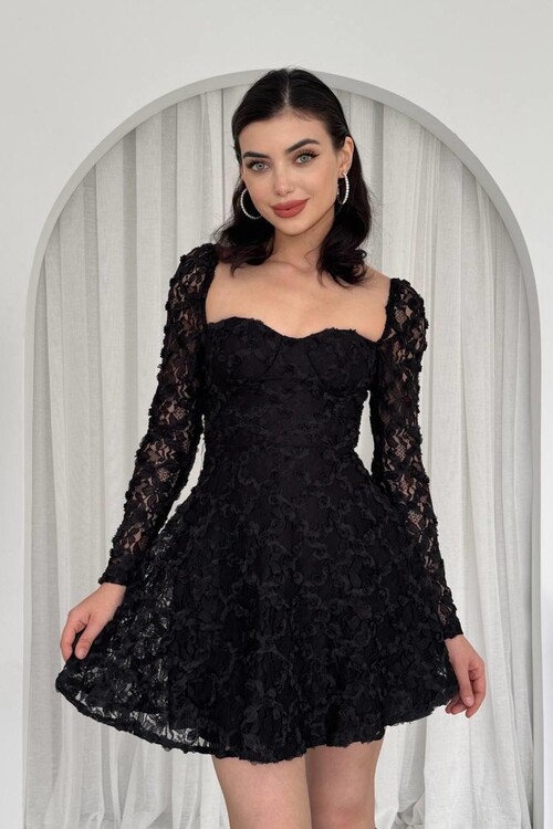 Fers Çiçek Detay Elbise