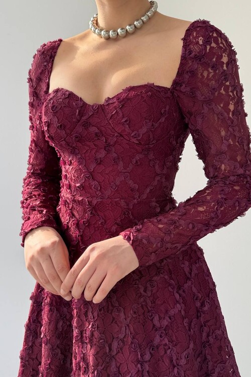 Fers Çiçek Detay Elbise