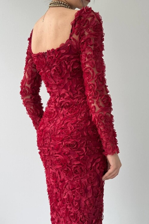 Folers Çiçek Desenli Elbise