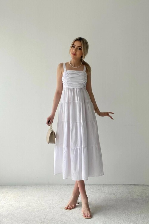 Harpster Göğsü Büzgülü Elbise