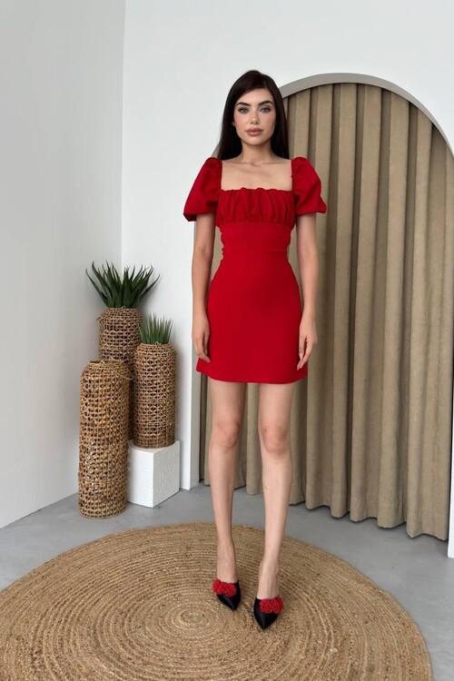 Hessen Sırt Dekolteli Elbise