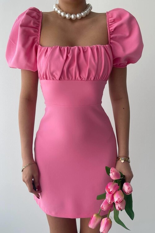 Hessen Sırt Dekolteli Elbise