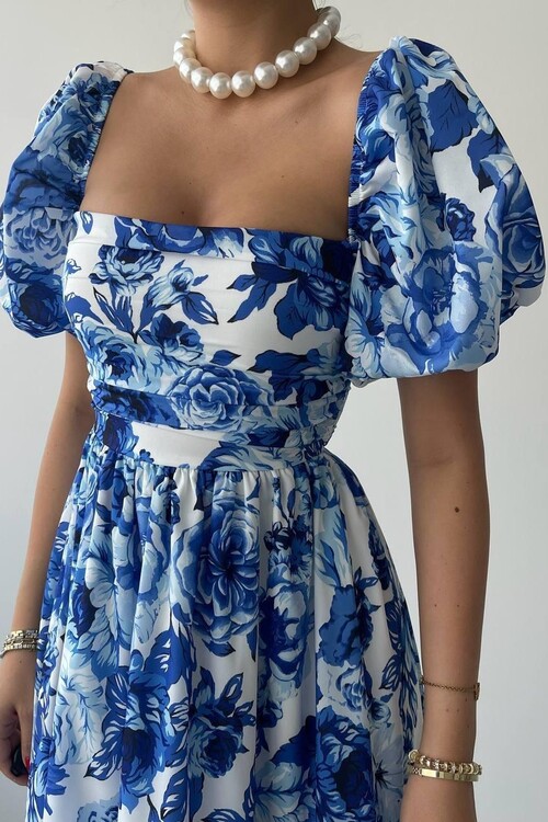 Kassel Square Neck Short Sleeve Dress