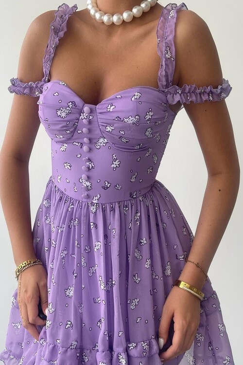 Lena Çift Askılı Elbise