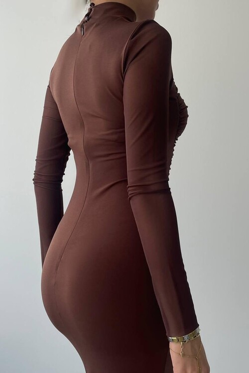 Lisburn Uzun Kollu Tül Elbise