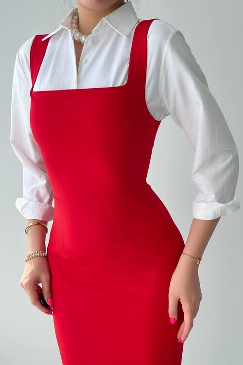 Martin Askılı Kalem Elbise