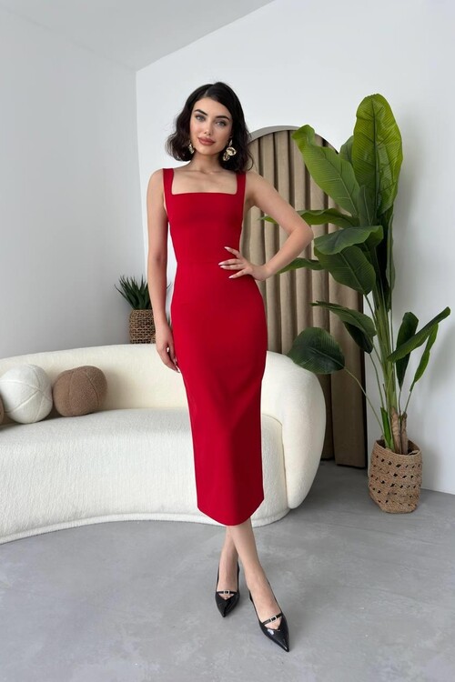 Martin Askılı Kalem Elbise