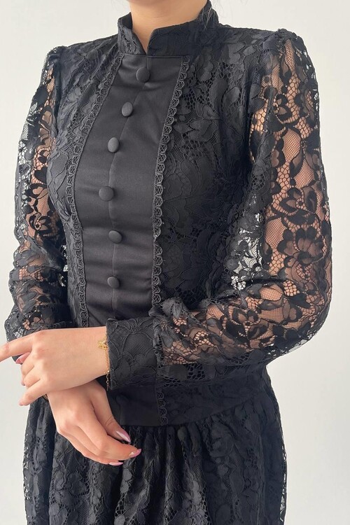 Messana Düğme Detaylı Elbise