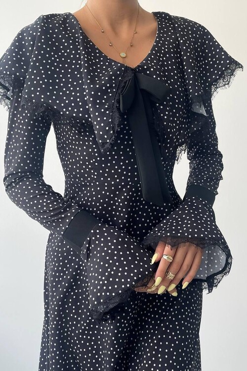 Minsk Uzun Kollu Elbise