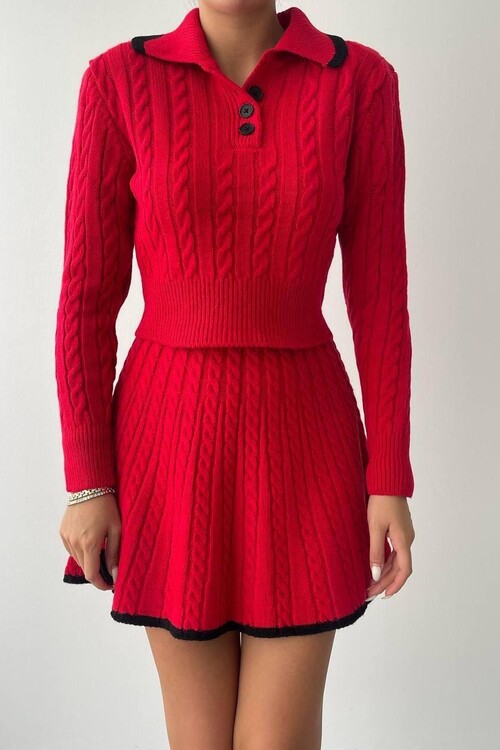 Nievre Skirt Knitwear Set