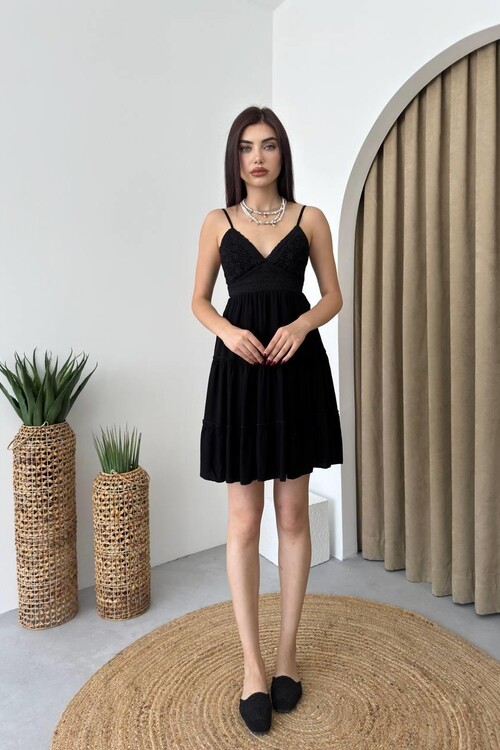 Nivel Göğsü Büzgülü Elbise