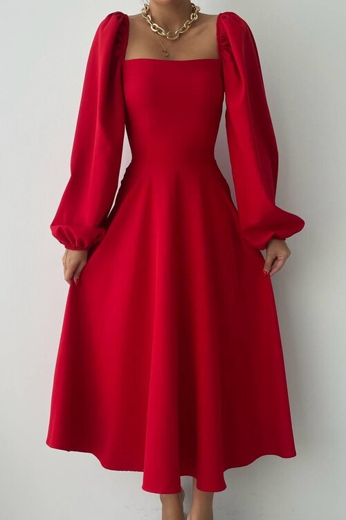 Nouna Balon Kol Elbise