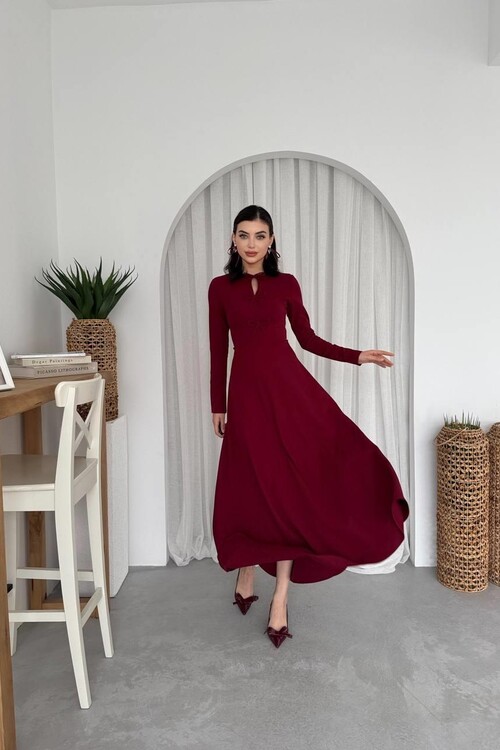 Ofse Fiyonk Detaylı Elbise