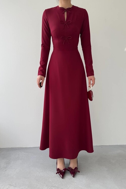 Ofse Fiyonk Detaylı Elbise