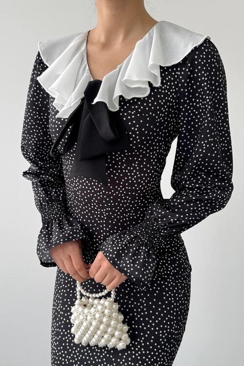 Ospe Fiyonklu Elbise