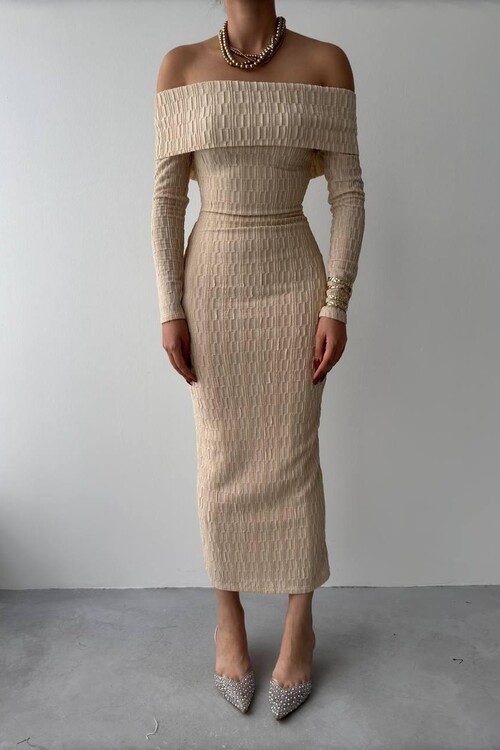 Ovieda Madonna Yaka Elbise