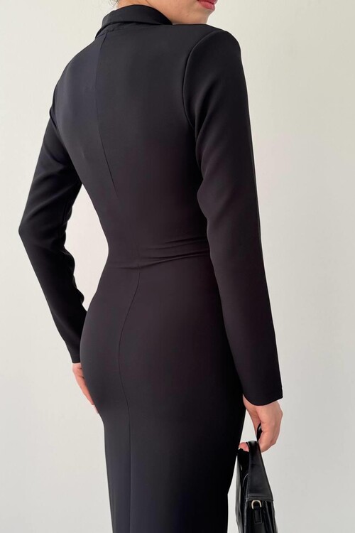 Pera Düğmeli Elbise