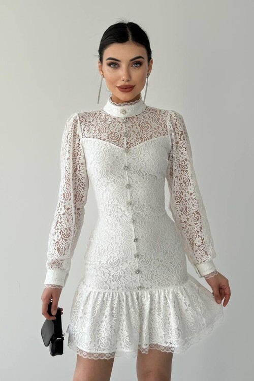 Petrus Düğme Detaylı Elbise