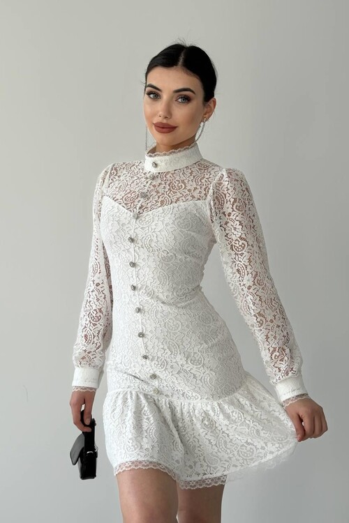 Petrus Düğme Detaylı Elbise