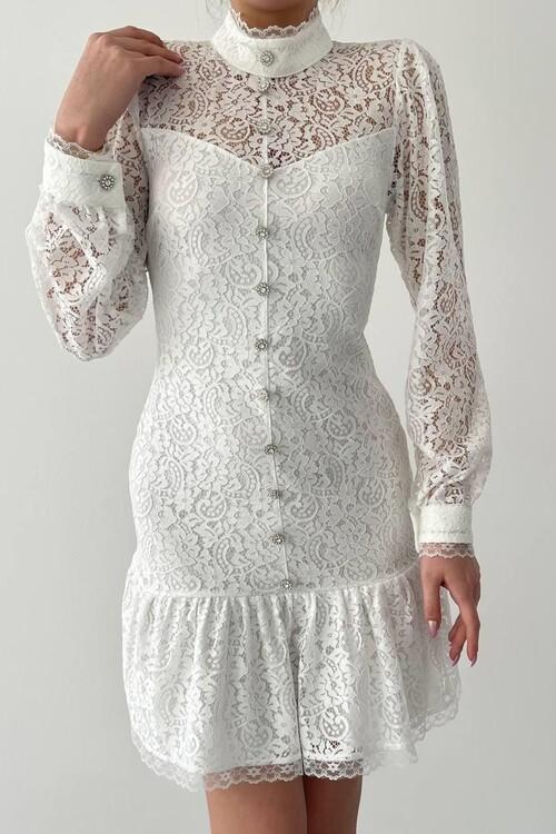 Petrus Düğme Detaylı Elbise