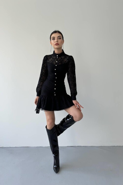 Petrus Düğme Detaylı Elbise