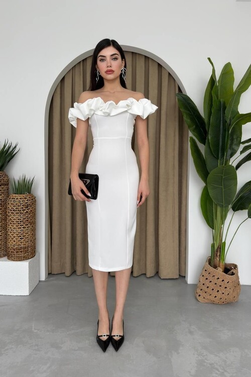 Popi Madonna Collar Pencil Dress