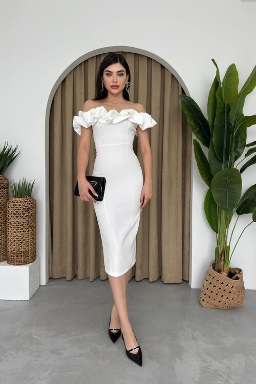 Popi Madonna Collar Pencil Dress