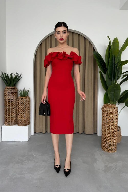 Popi Madonna Collar Pencil Dress