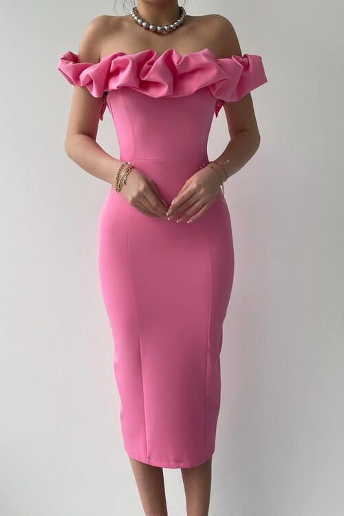 Popi Madonna Collar Pencil Dress