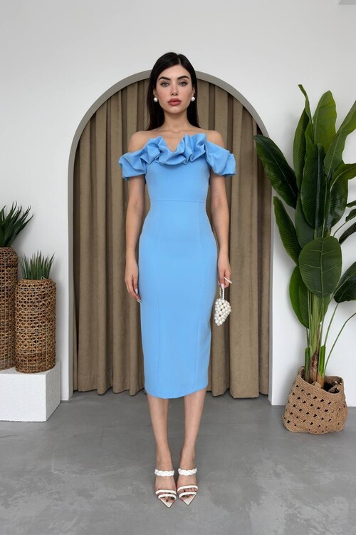 Popi Madonna Collar Pencil Dress