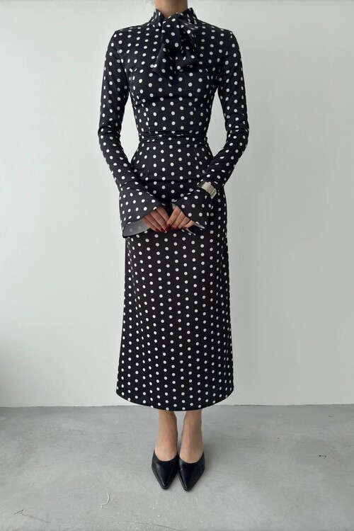 Potenza Puantiyeli Elbise