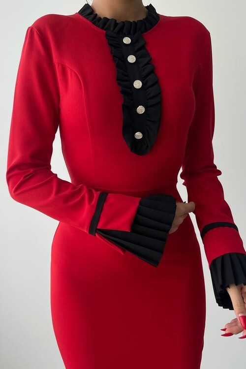 Ripon Uzun Kollu Elbise