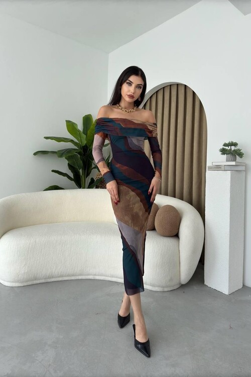 Sevilla Madonna Yaka Tül Elbise