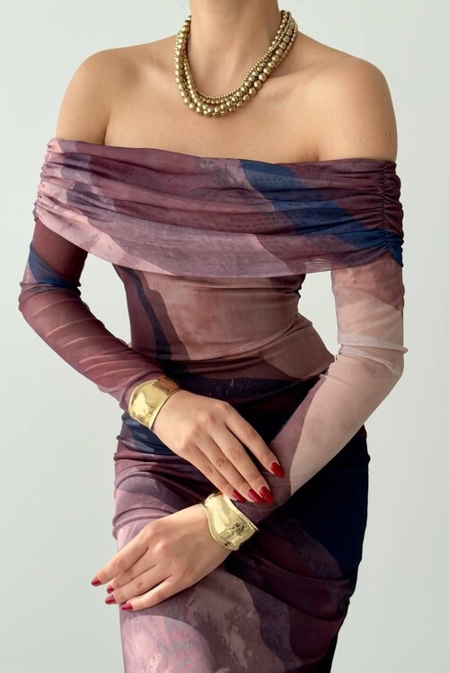 Sevilla Madonna Yaka Tül Elbise