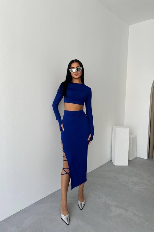 The Hate Detaylı Yırtmaçlı Elbise