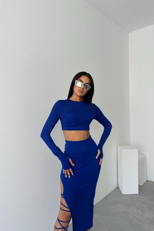 The Hate Detailed Slit Dress