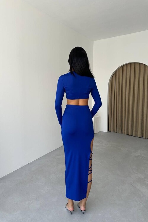 The Hate Detaylı Yırtmaçlı Elbise