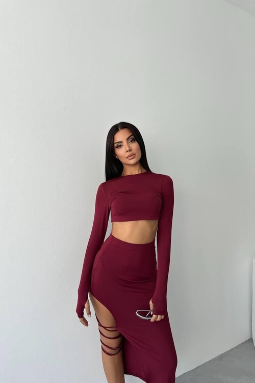 The Hate Detailed Slit Dress