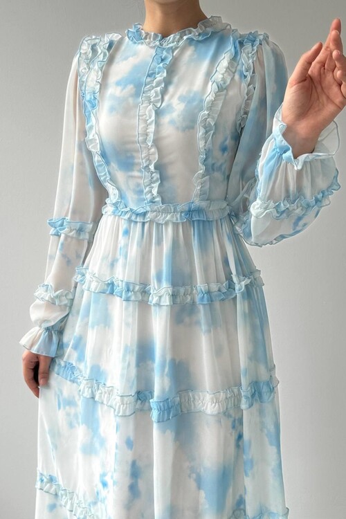 Tupe Fırfırlı Elbise