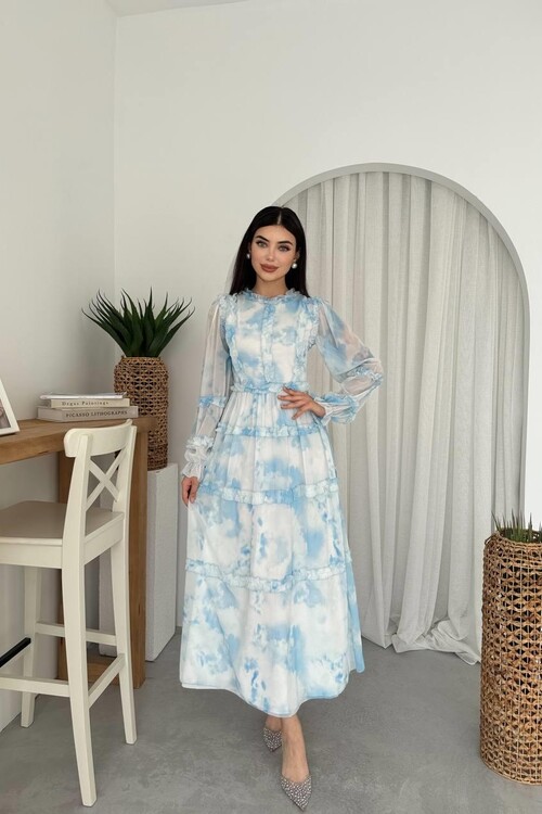 Tupe Fırfırlı Elbise